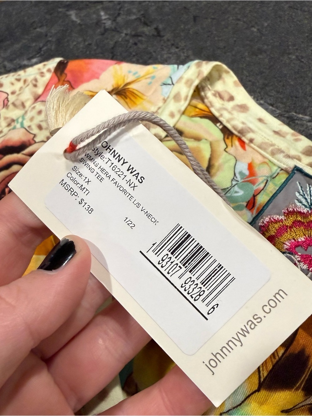 Johnny Was XL NWT Hera favorite v-neck top blouse floral yellow - Picture 5 of 7